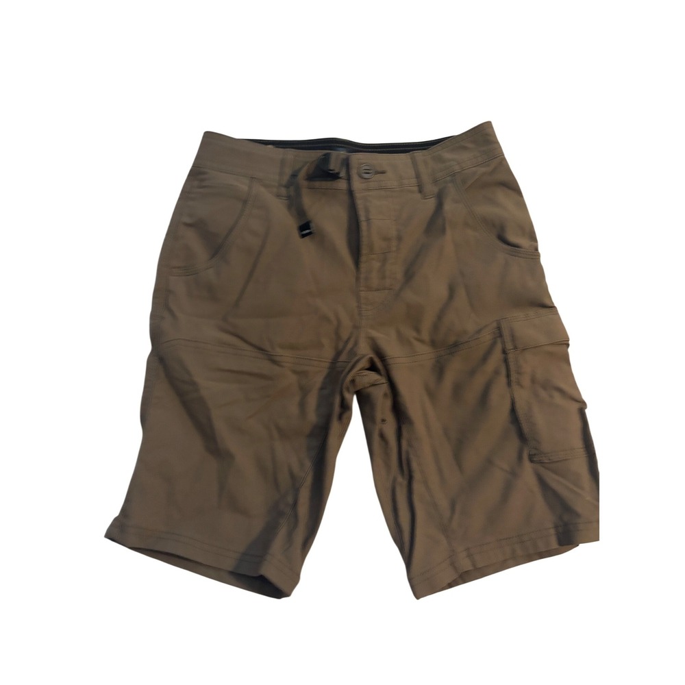 Prana‎ Zion Shorts Hiking Gorpcore Brown Integrated Belt Cargo 28/10